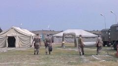 Санитары-эпидемиологи ВС РК проводят учения по локализации очагов особо опасных инфекций 