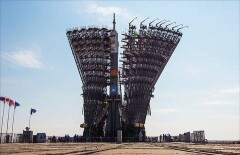 С космодрома "Байконур" запустили ракету-носитель с первым транспортным пилотируемым кораблём 
