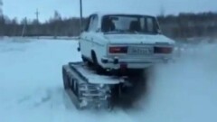 Гусеницы вместо колёс приделали к автомобилю умельцы из Костаная