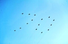 Военные самолеты выстроят цифру "70" в небе над Астаной 