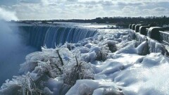В США частично замёрз Ниагарский водопад