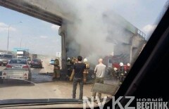 Водитель сгорел в автомобиле в Карагандинской области