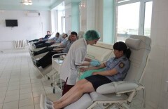 Запасы крови в ВКО пополнили полицейские