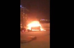 Машина сгорела дотла в Костанае