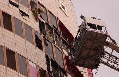 Жилой комплекс горит на левобережье Астаны