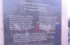 Памятник погибшим в авиакатастрофе под Алматы открыли в Кокшетау