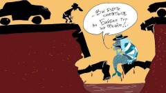 Провалилась дорога, а акимат тут ни при чём