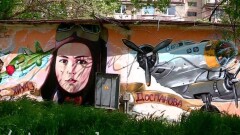 В Шымкенте появился портрет лётчицы ВОВ Хиуаз Доспановой