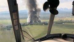 130 тонн воды сбросили на горящие склады с вертолёта в Алматы