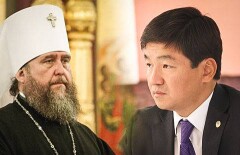 Диск с записями православного хора подарил митрополит Александр акиму Байбеку 