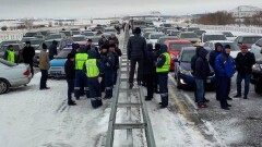 Транспортный коллапс произошёл на трассе Караганда-Астана 