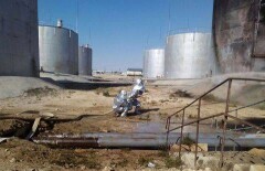 В Жанаозене тушили пожар на нефтебазе
