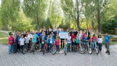 Гости корейского павильона ЭКСПО собрали из семян велосипеды для сирот Астаны 