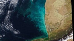 Вихри молочного цвета появились у берегов Каспийского моря – NASA