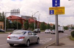 Водители Астаны пока игнорируют выделенную полосу для общественного транспорта 