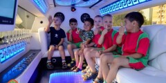 Экскурсию на лимузинах устроили для детей из детдомов ко Дню Астаны