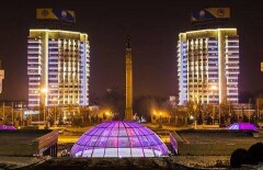 В Алматы 15 зданий оснащены декоративной подсветкой