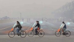 Фильтрующие смог велосипеды презентовали в Китае