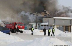 В Костанае сгорело двухэтажное общежитие
