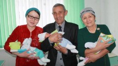 В семье военнослужащего в Таразе родилась тройня