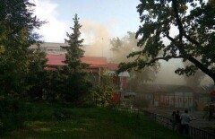 Пожарные тушили общественный фонд Кунаева в Алматы