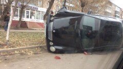 Кульбит "Мерседеса" попал на видео в Петропавловске