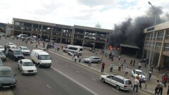 На автовокзале в Шымкенте произошёл крупный пожар
