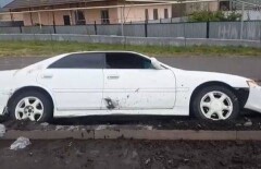В Алматы водитель бросил автомобиль в арыке 