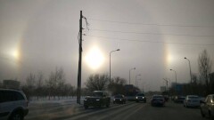 Редкий оптический феномен увидели астанчане из-за резкого похолодания