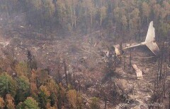 Опубликовано видео с места крушения российского самолёта МЧС 