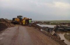 В Акмолинской области размыта автотрасса Астана-Павлодар, подтоплены дома