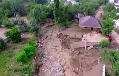 Cель в Алматы сняли с высоты птичьего полёта