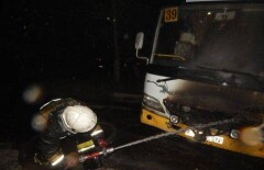 Пассажиры автобуса едва не сгорели в Семее 