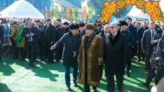 Назарбаев и Токаев посетили этноаул на ЭКСПО, где празднуют Наурыз мейрамы 