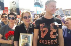 Поддержать марш "Бессмертного полка" в Шымкенте приехала Ирина Алфёрова
