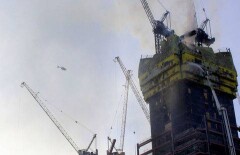 Из-за пожара в "Абу-Даби Плаза" обрушились конструкции нескольких этажей