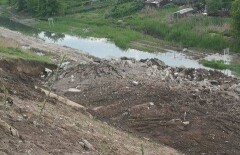 Течение воды на реке Карасу, где произошёл сход грунта, восстановлено