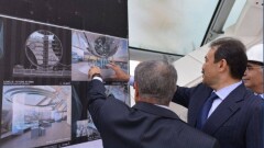 Масимов развеселился, осматривая строительство объектов "Астана-ЭКСПО 2017" 