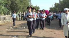 В Алматинской области простились с умершим от ран полицейским Сериком Абильдаевым