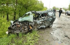 В жуткой аварии под Костанаем погибли два человека