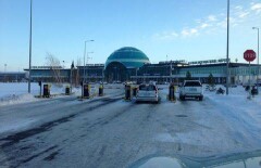 Аэропорт Астаны закрыт из-за бурана 