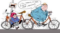 Велосипед трамваю не товарищ