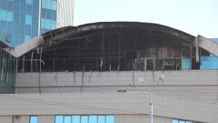 Арендаторы Аlmaty Towers после пожара пытаются спасти имущество
