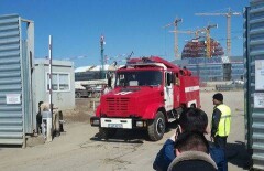 В строящемся здании ЭКСПО произошёл пожар