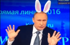 Путина в образе зайца, растамана и Сталина создали "российские" журналисты