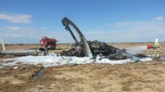 Упавший в Кызылординской области Ми-8 сгорел дотла