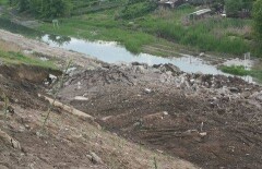 В Алматы из-за ливней в речку Карасу сошло около тысячи кубометров грунта 