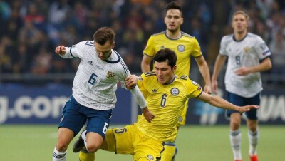 Квалификация ЕВРО-2020: Казахстан пропустил четыре гола от России в Нур-Султане