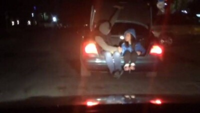 Романтичную поездку в багажнике совершила алматинская пара 