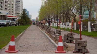 Велодорожки в ширину займут от 1,5 до 3 метров тротуаров, газонов и дорог Астаны